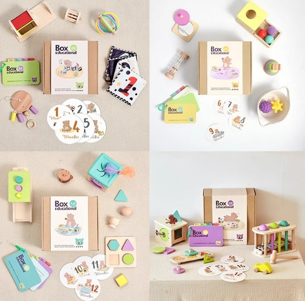Conjunto Montessori de Chocalho, Cartões P&B e Bola Sonora