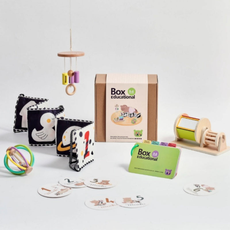 Conjunto Montessori de Chocalho, Cartões P&B e Bola Sonora
