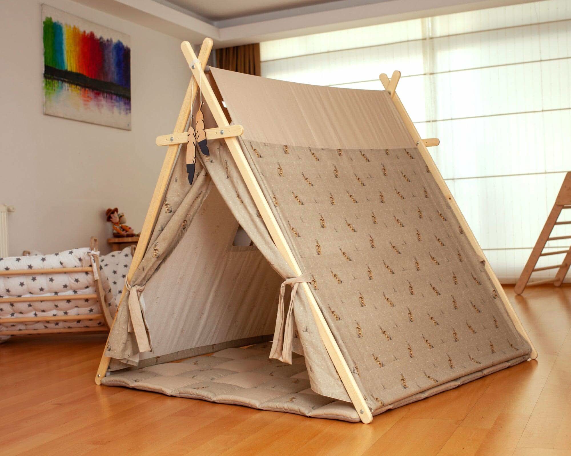 Tente de jeu et tapis Bunny pour enfants
