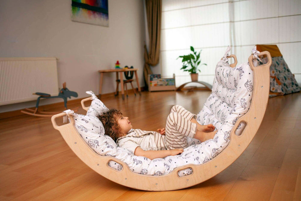 Climbing Arch / Rocker with Origami Pattern Pillow-3
