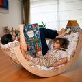 Climbing Arch / Rocker with Flamingo Pattern Pillow-0