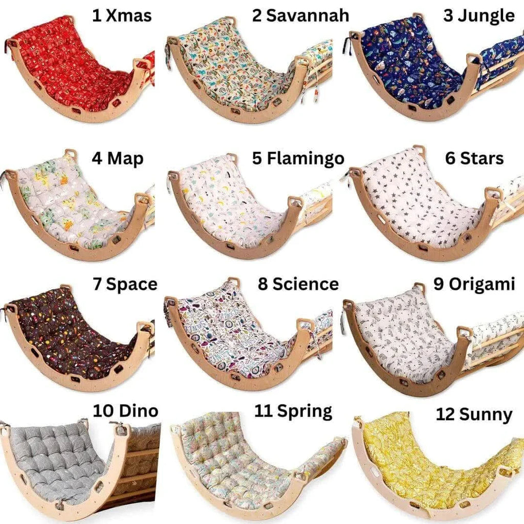 Montessori Arch Rocker with Ramp and Pillow-4